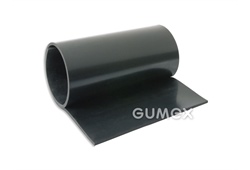 Gummi 7645, 1mm, 0-lagig, Breite 1200mm, 65°ShA, NBR-SBR, -25°C/+80°C, schwarz, 